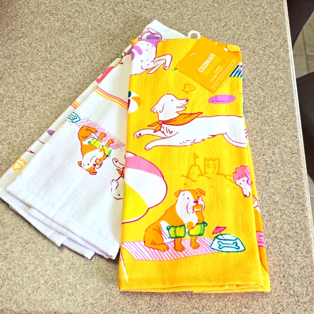 Beach Dogs Kitchen Towels